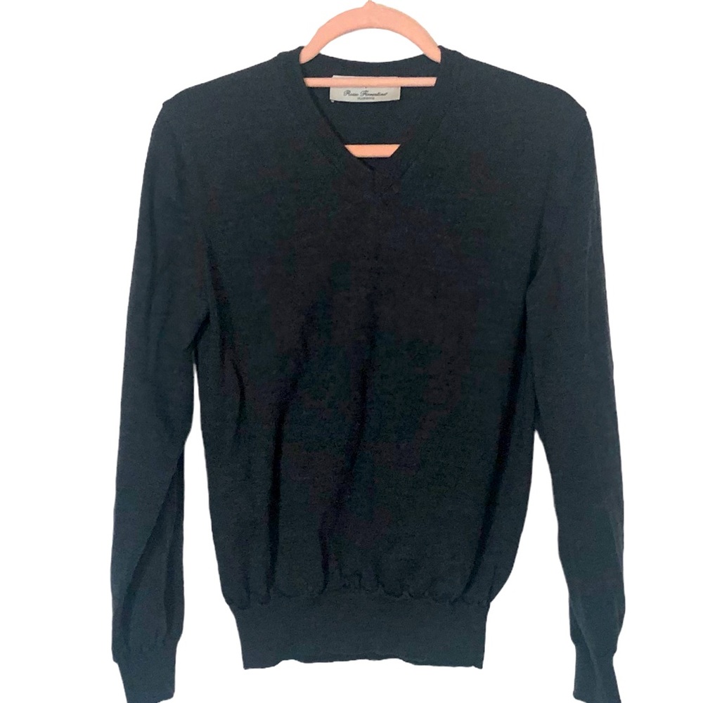 Rosso Fiorentino, Italian Wool, V neck, Sweater, size S, Vintage NWOT
